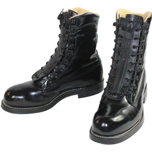 Chippewa 20242 Gloss Black Steel Toe Leather Street Warrior Trooper Boot, Size 9 - Picture 8 of 12